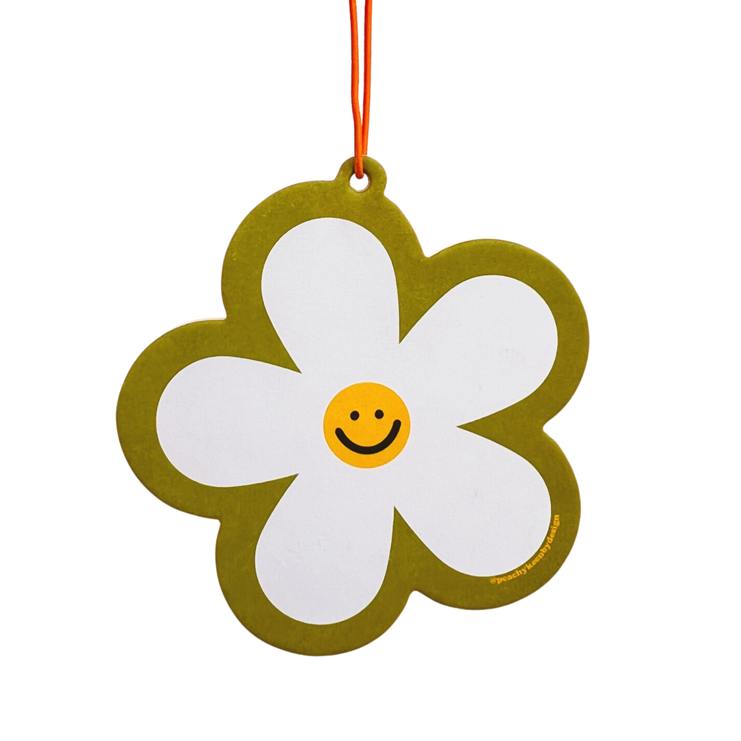 Car Air Freshener: Smiley Flower