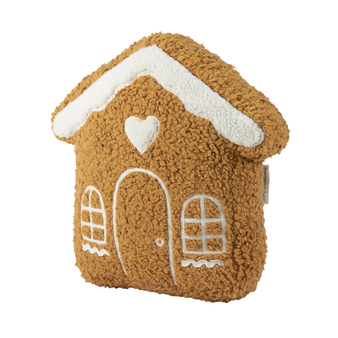 Gingerbread House Shaped Pillow