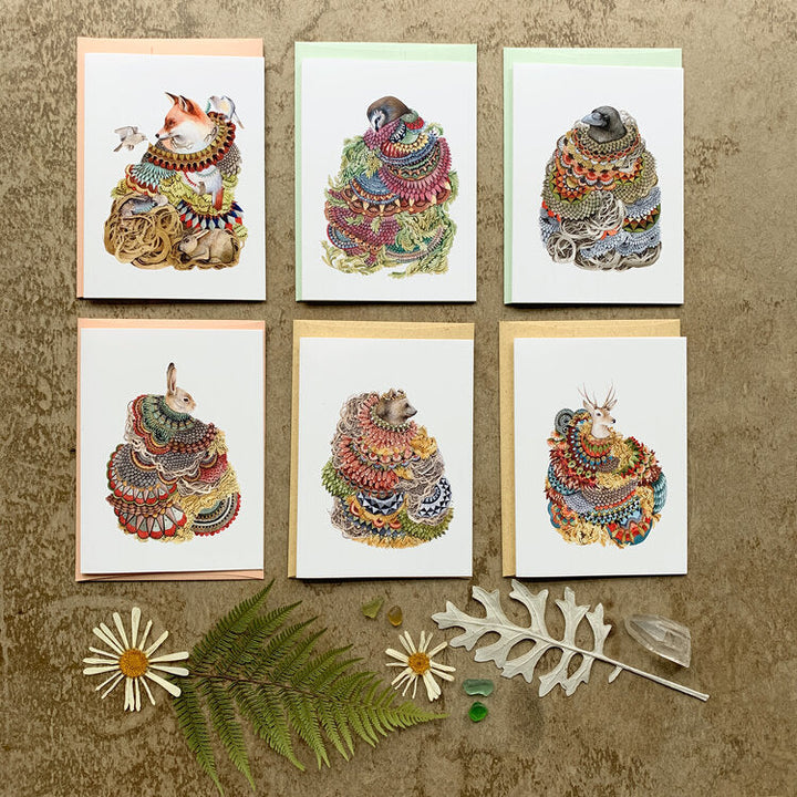The Quilted Forest Small Greeting Card Set