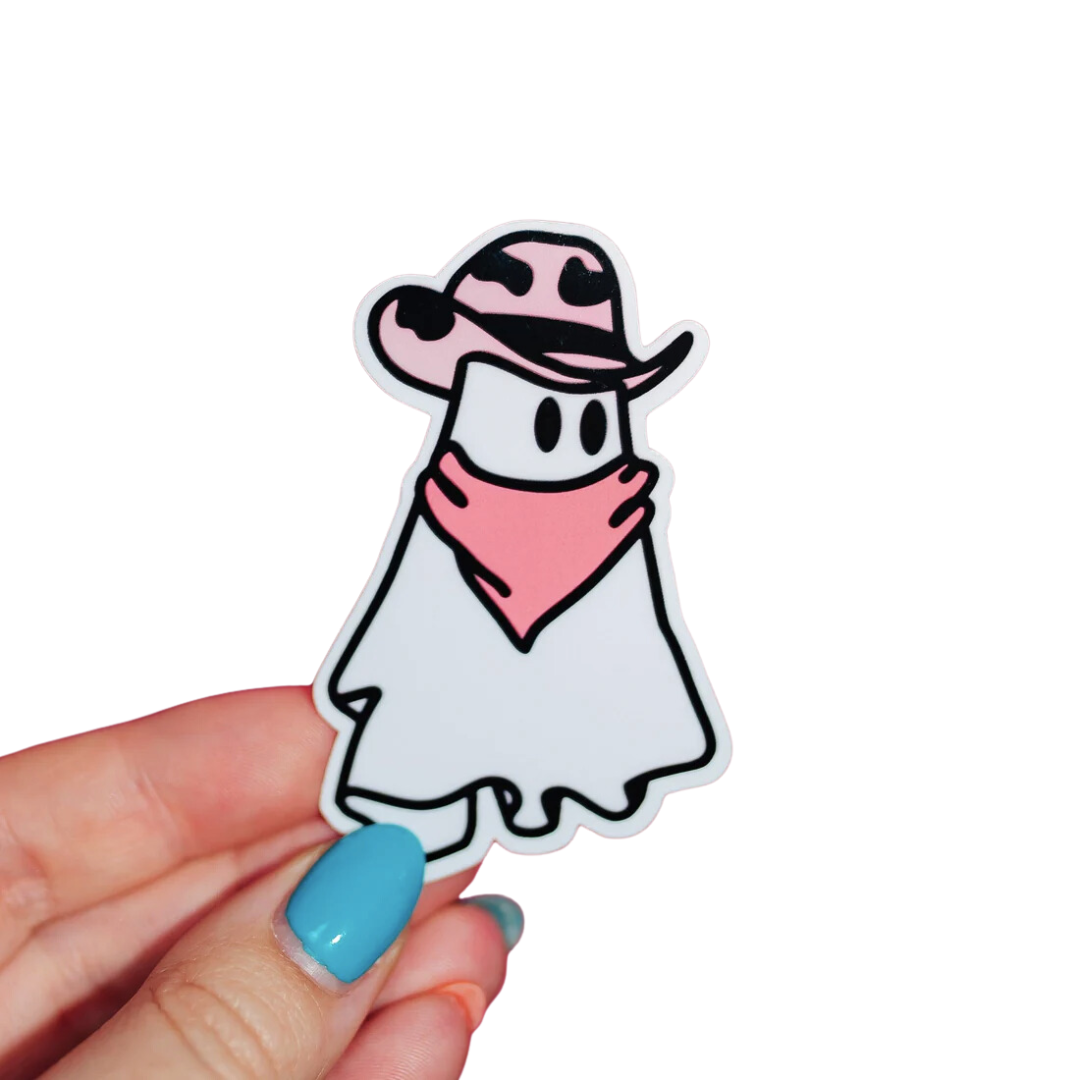 Cowgirl Ghost Sticker