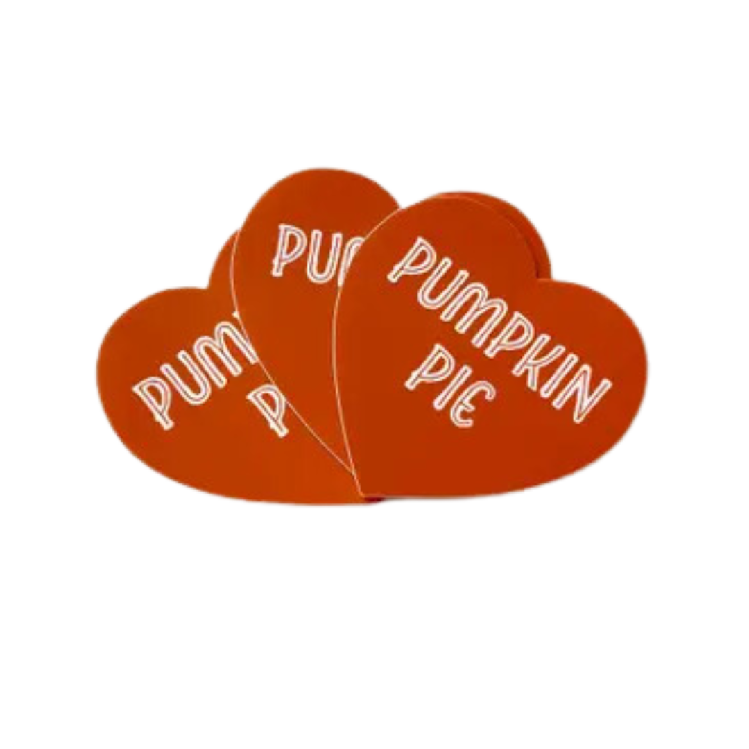 Pumpkin Pie Heart Sticker Autumn Gifts