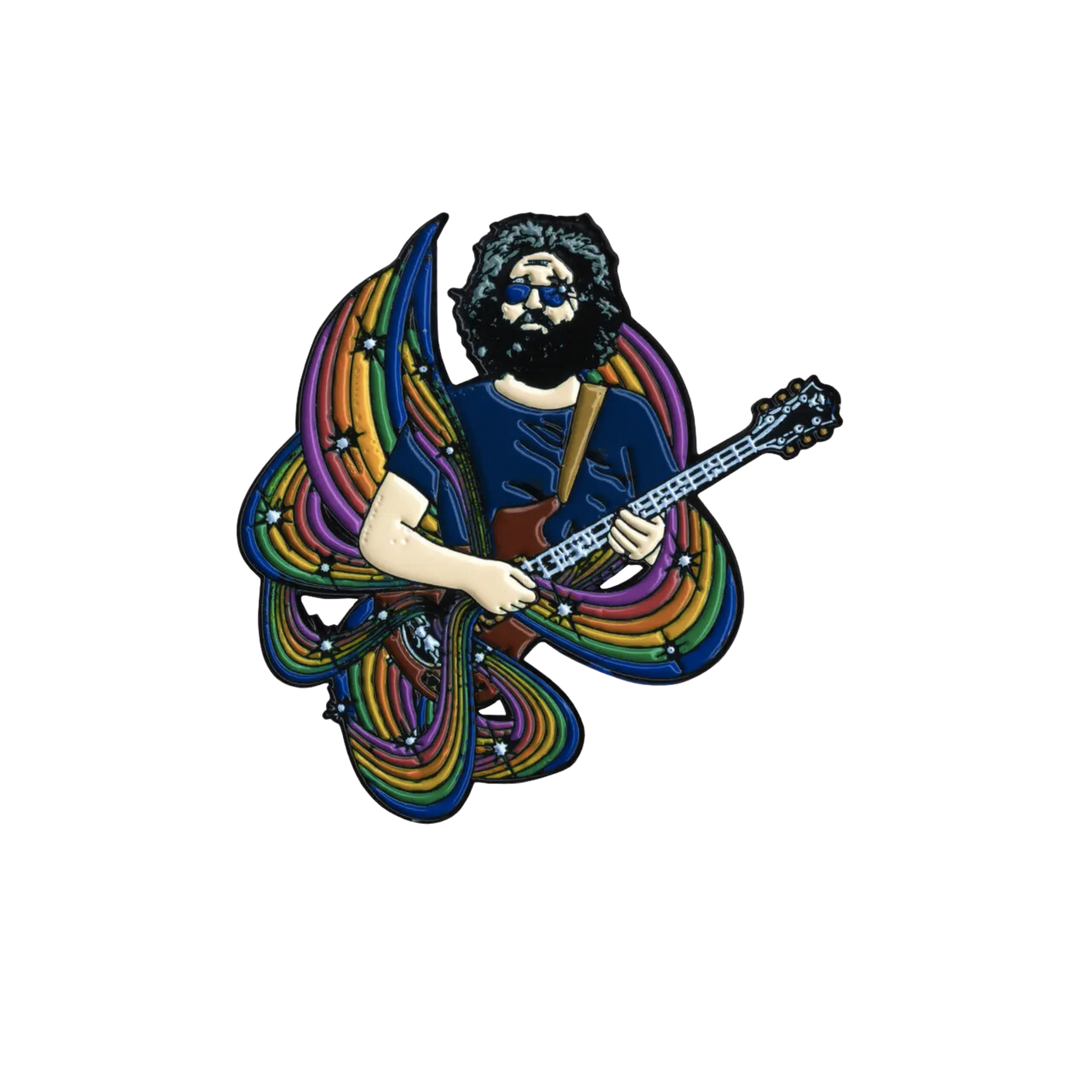 Jerry Garcia Playing Guitar Enamel Pin