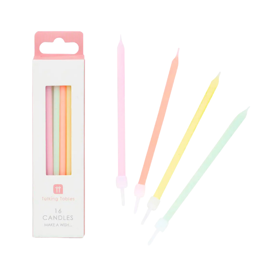 Rainbow Pastel Birthday Candles