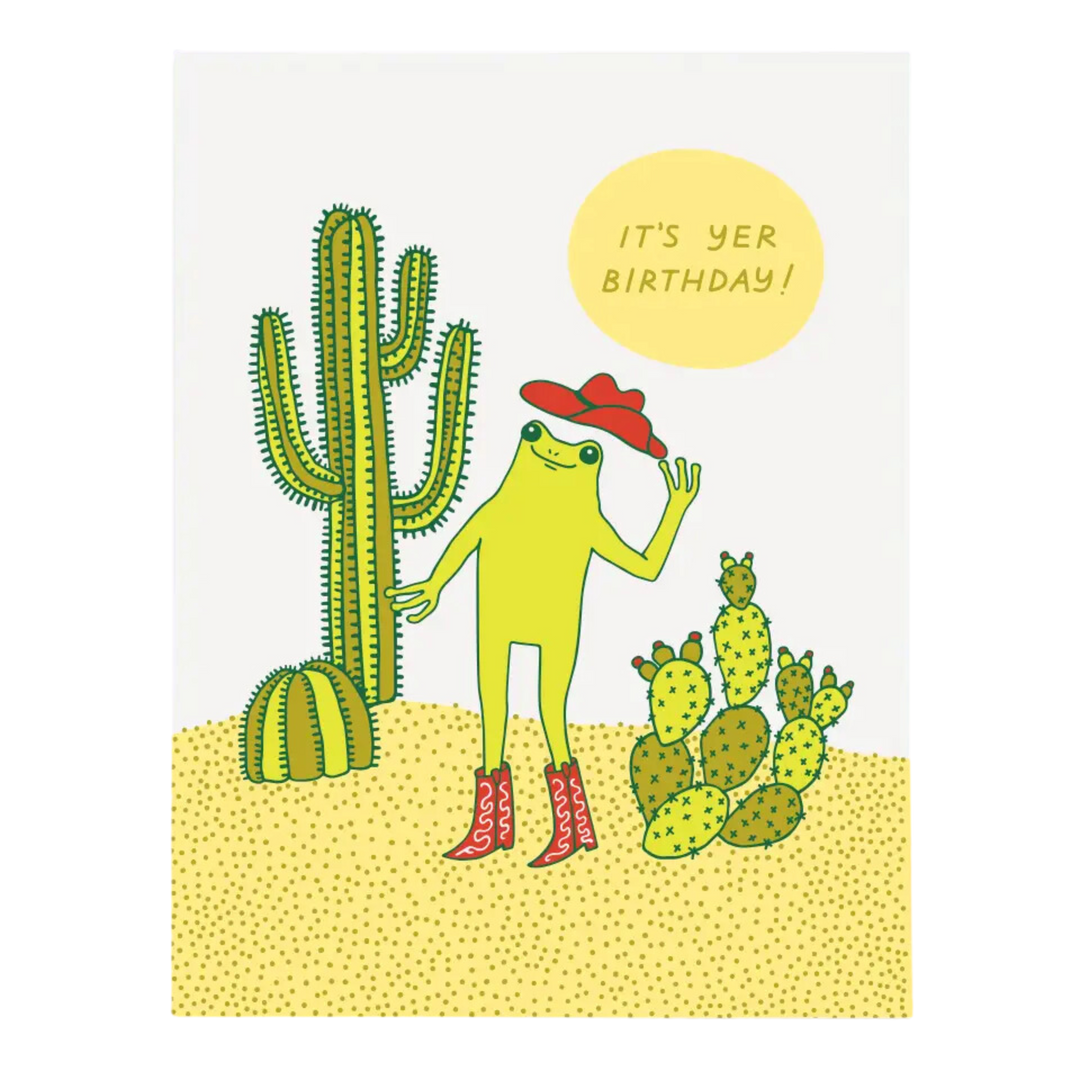 Western Frog Bday Card