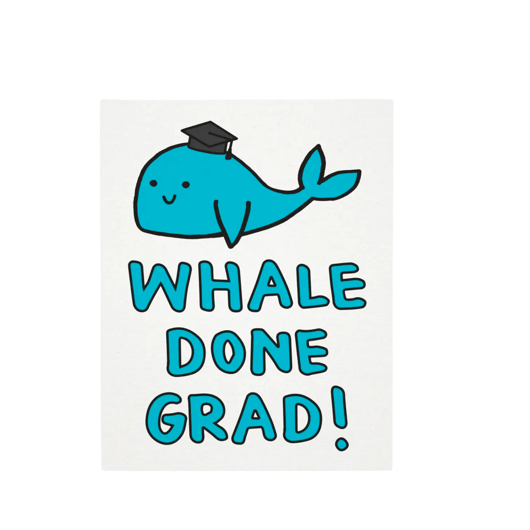 Whale Done Grad! Graduation Card.