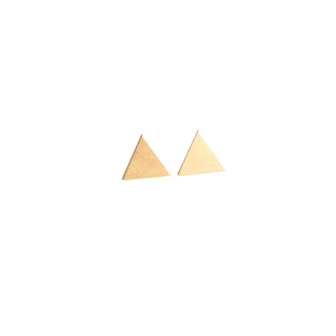 Brass Triangle Studs