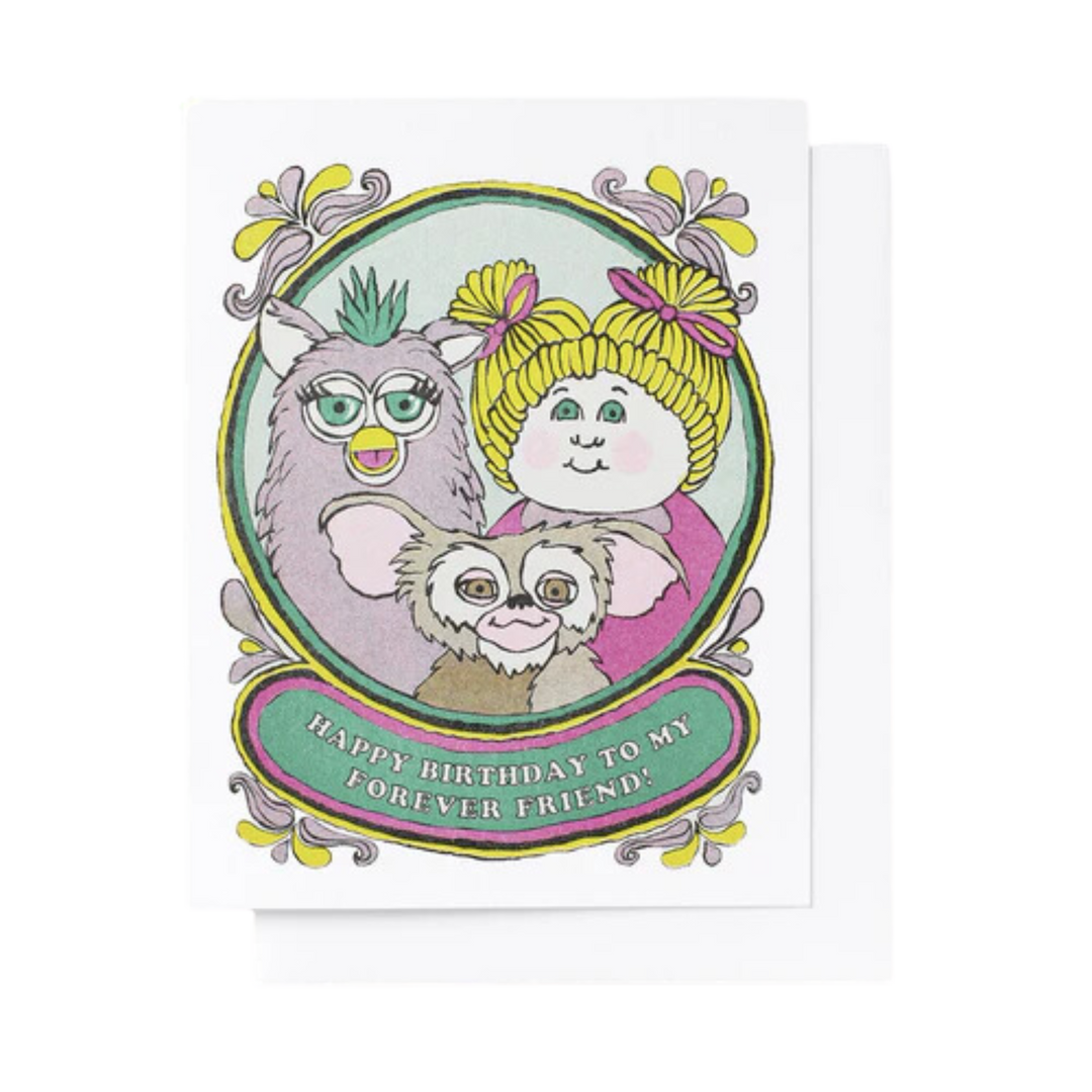 Happy Bday Forever Friend Risograph Card