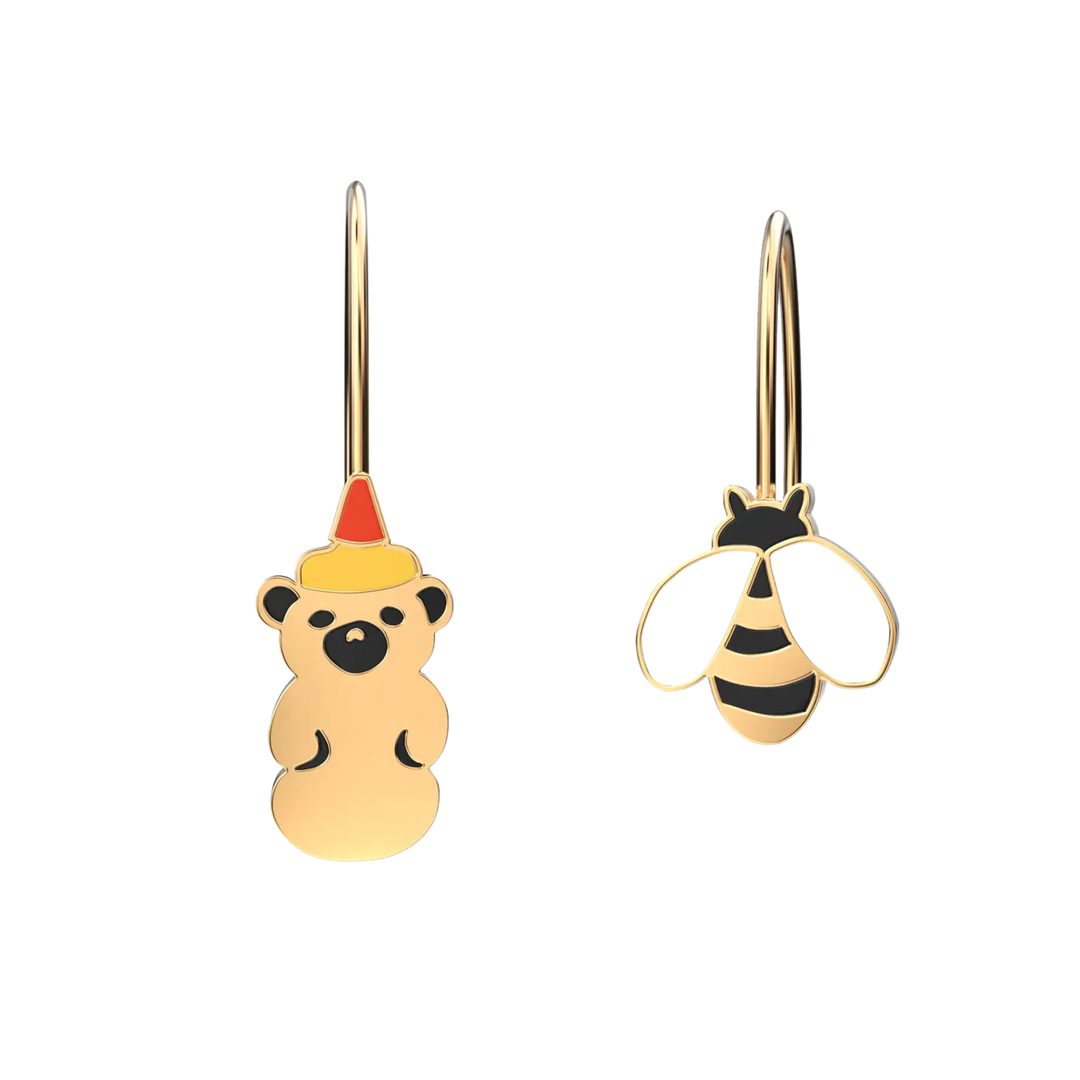Honey Bear & Honey Bee Earrings