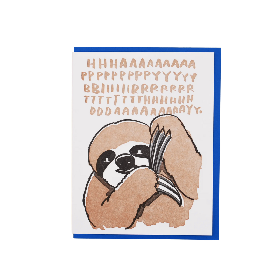 Happy Birthday Sloth Card