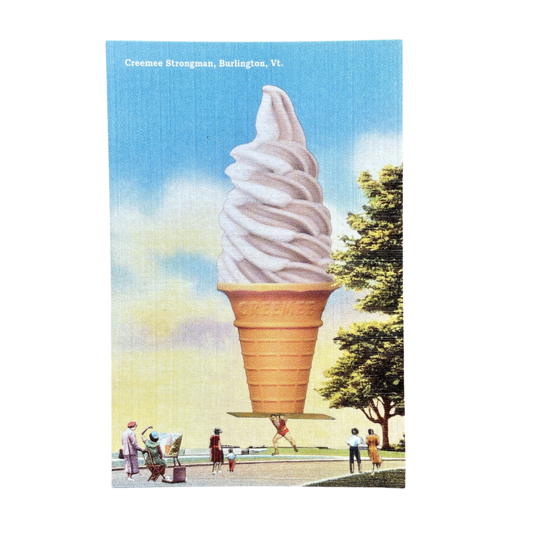 Vermont Creemee Strongman Postcard