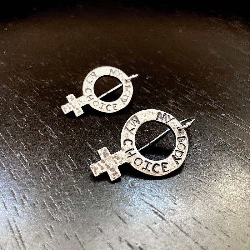 My Body My Choice Sterling Earrings