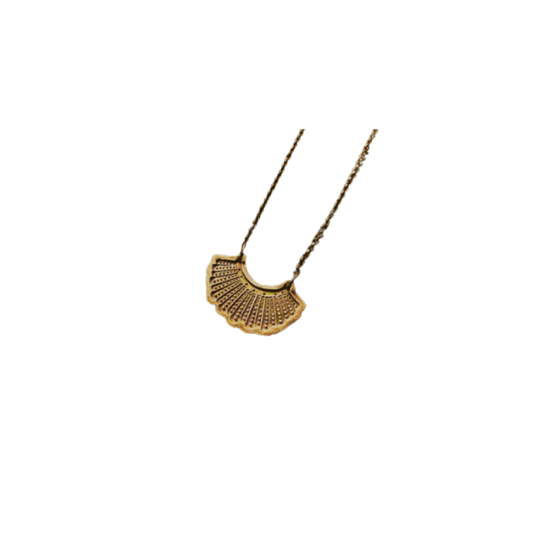 Small Dissent Pendant- 18" Brass Chain