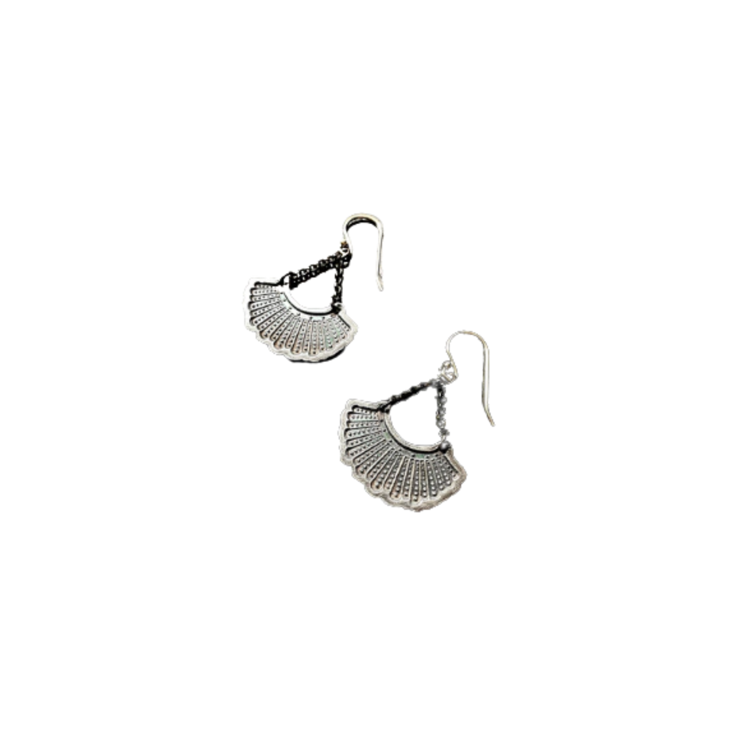 Small Dissent Earrings - Sterling Chain