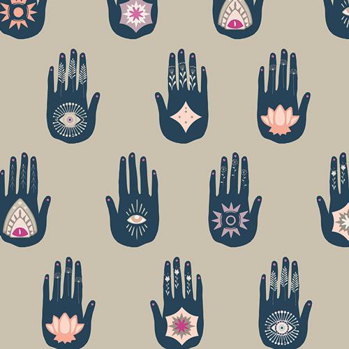 Cotton Headband - Cosmic Hamsa