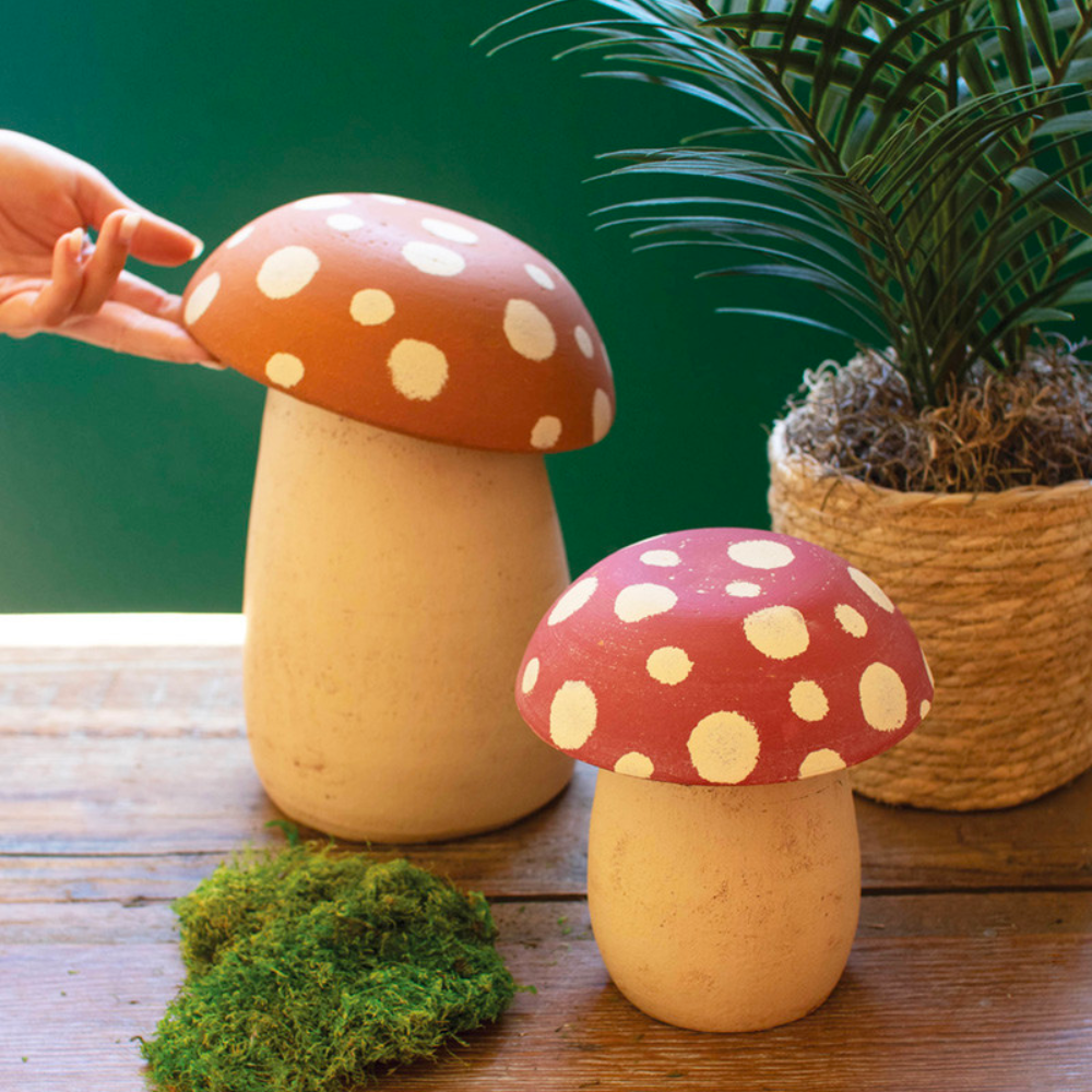 Mushroom Clay Canisters