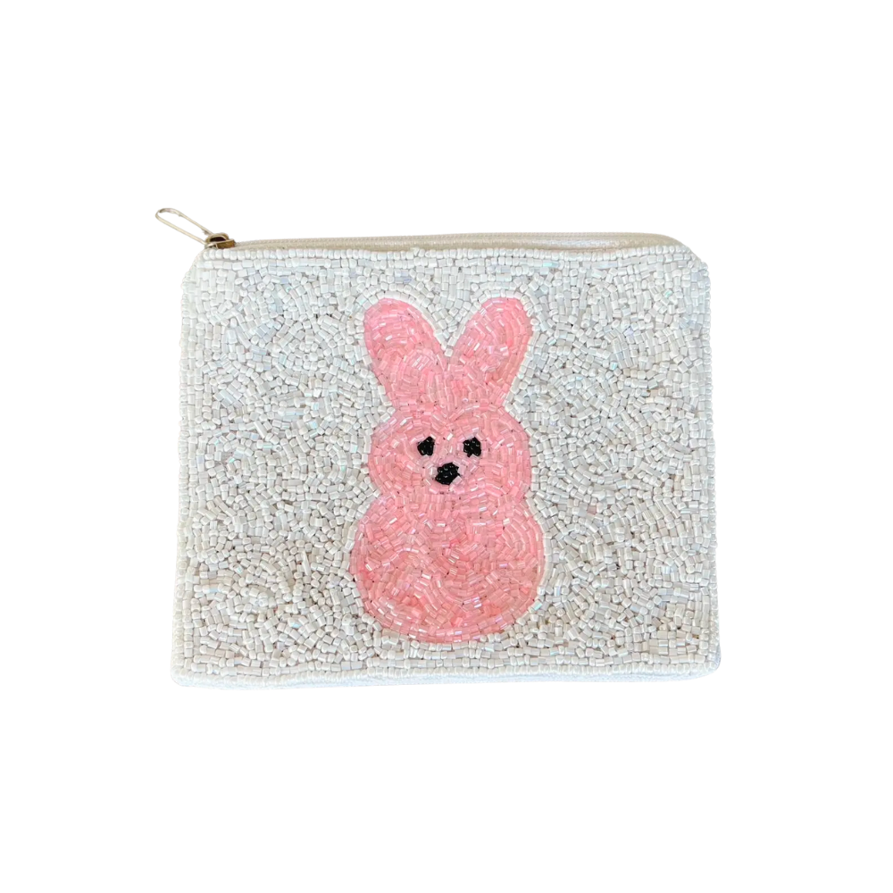 Easter Peep Beaded Coin Purse
