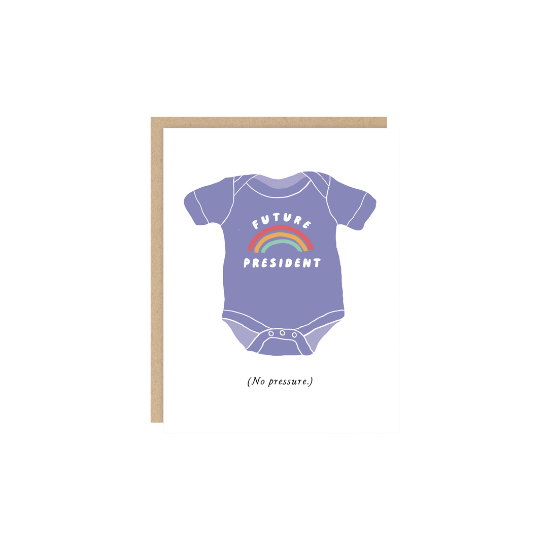 Baby President Onesie Expecting Card