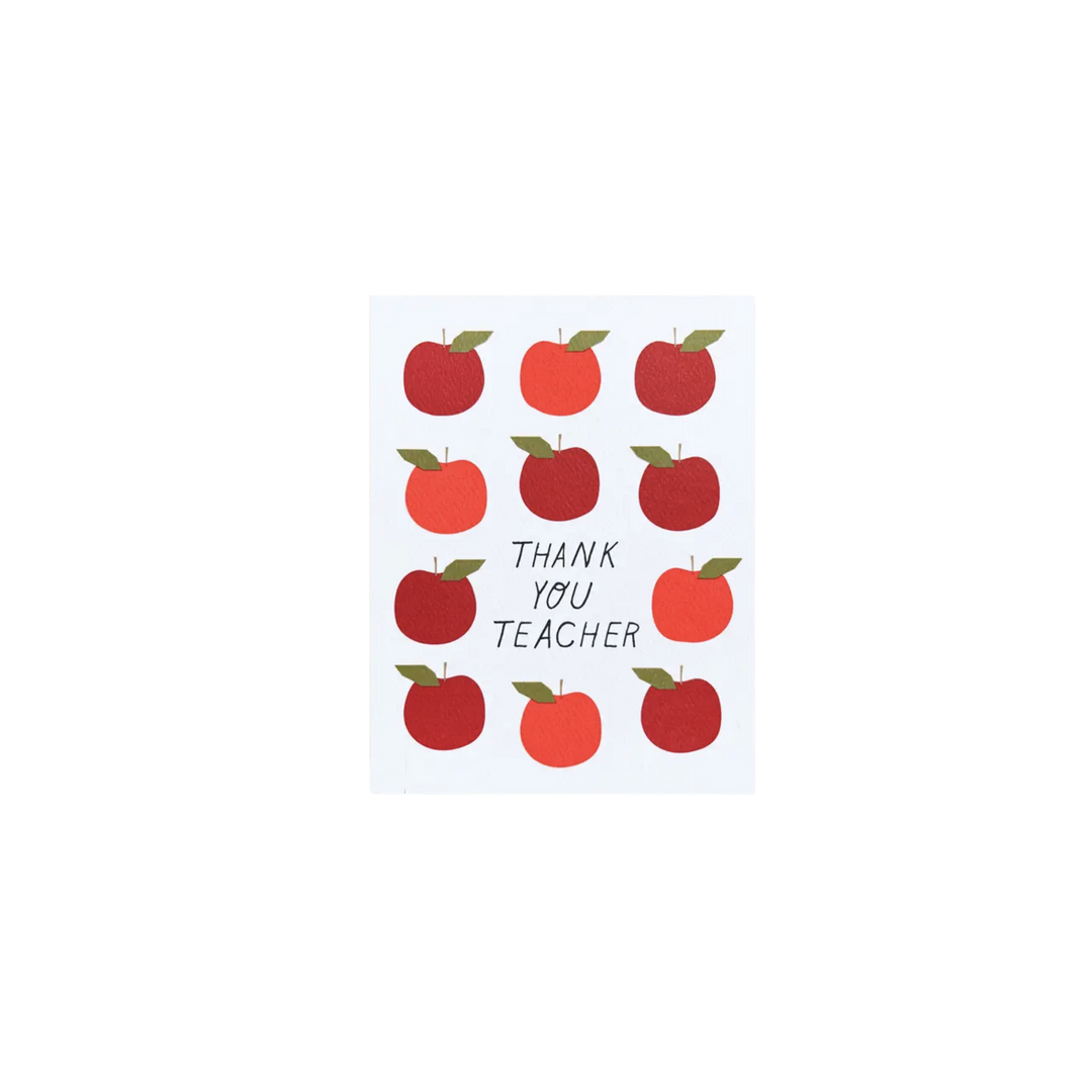 Thank You Teacher Apples Greeting Card