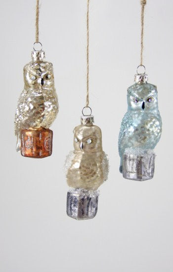 Glittery Owl Ornament