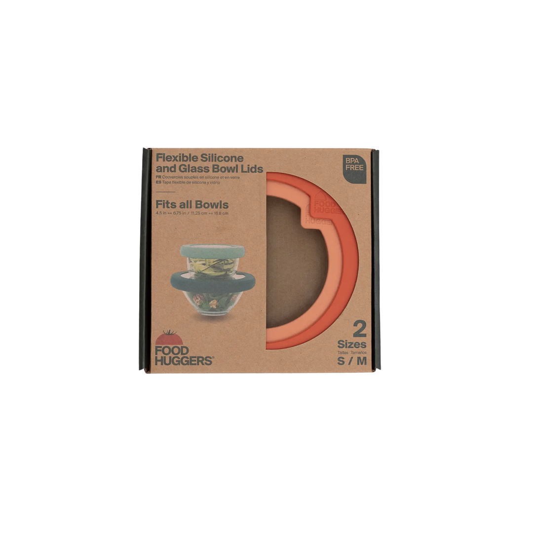 Food Huggers Lids Set/2 Terra Cotta (S,M)
