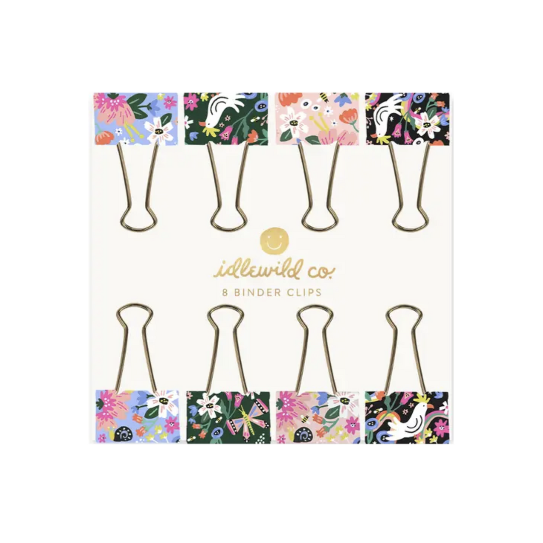 Floral Binder Clips
