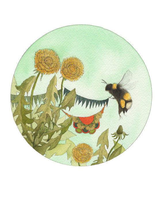A Peek Inside the Quilted Forest - Art Print