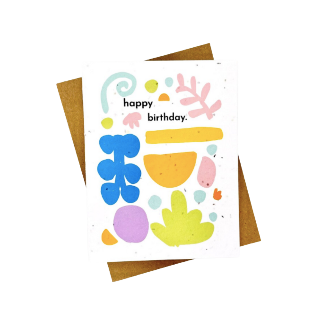 Botanical Happy Birthday Plantable Card
