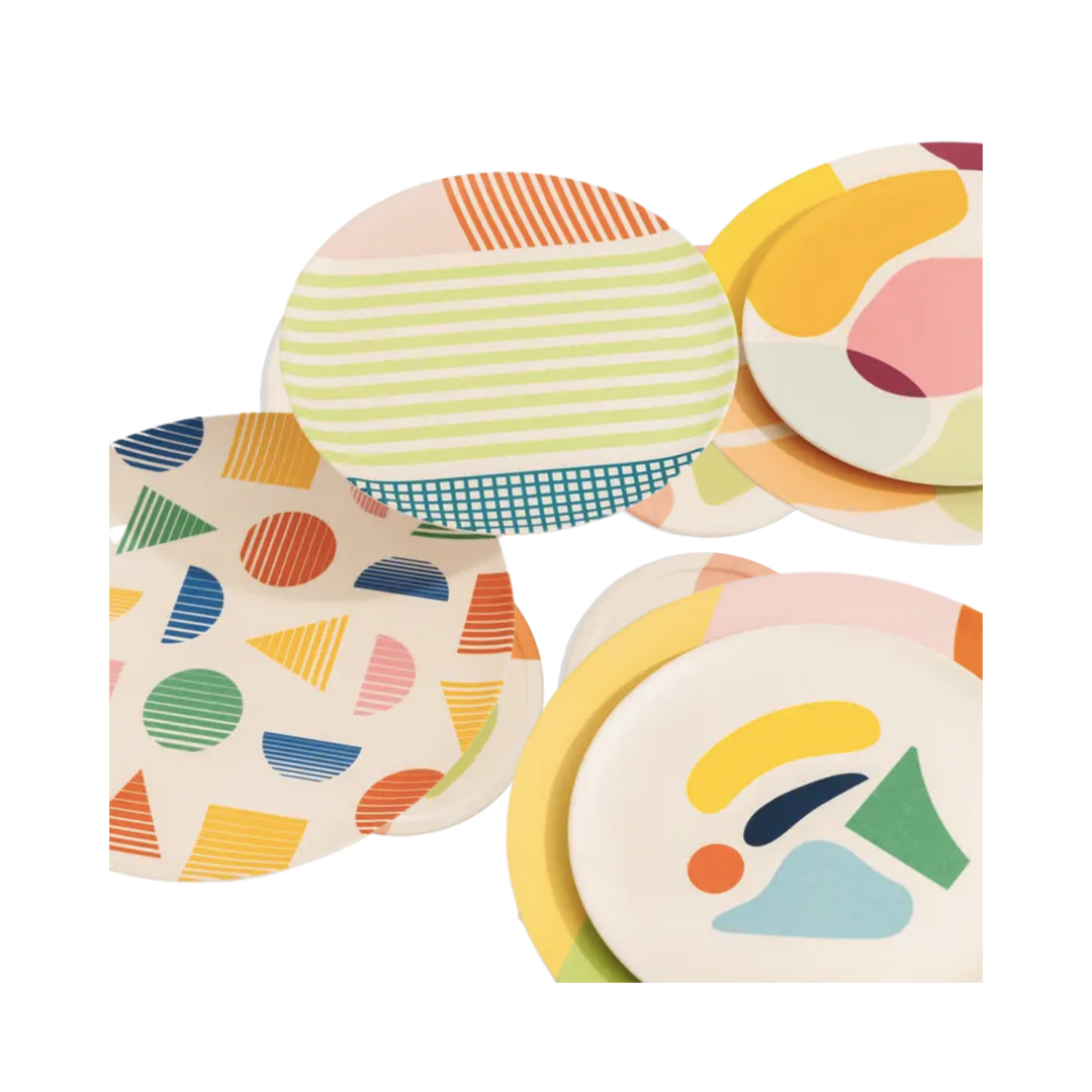 Bamboo Salad Plate Set in Boulders