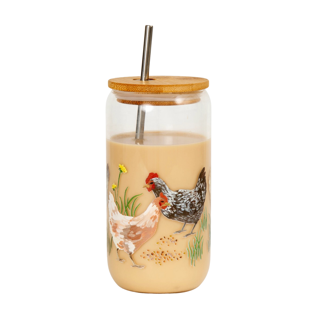 Chickens Glass Can