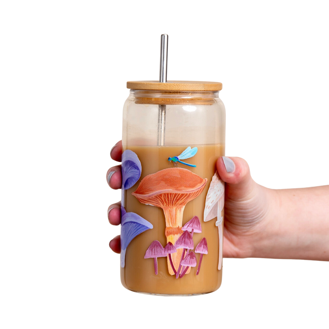 Mushroom Glass Can