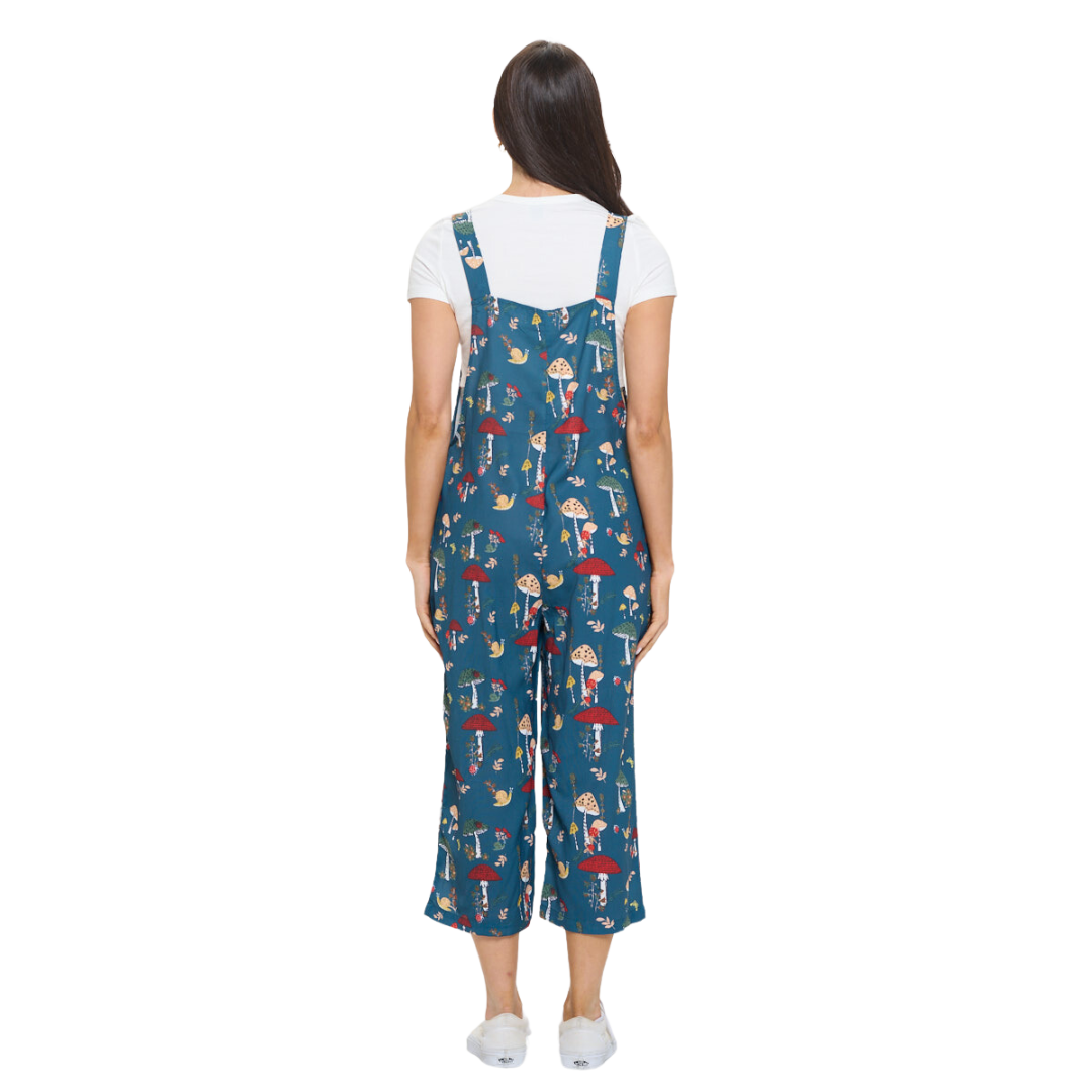 Mushroom Bug Print Overalls