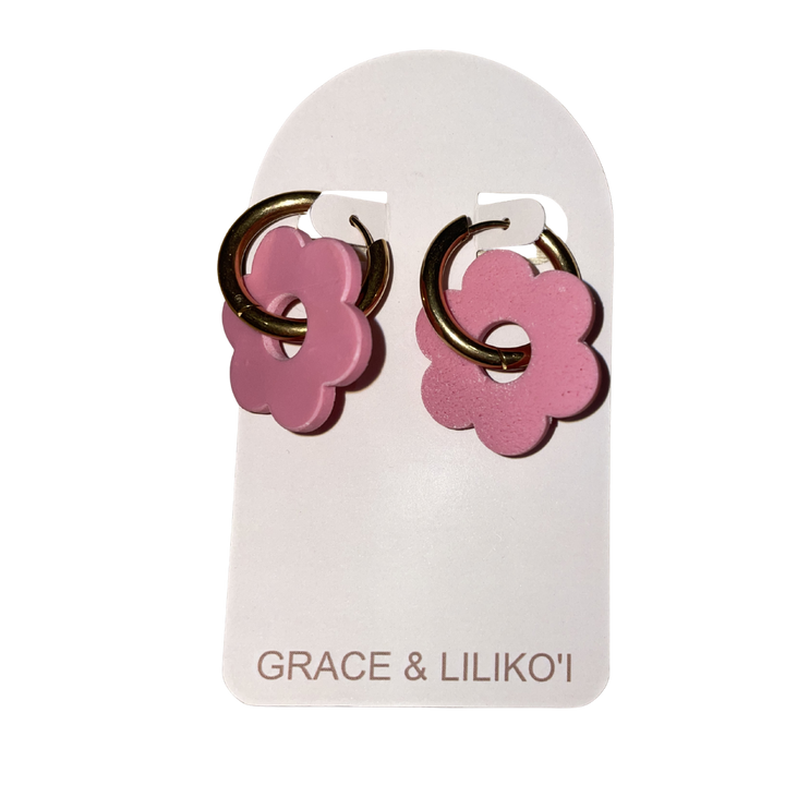 Flower Hoop/Dangle Earrings
