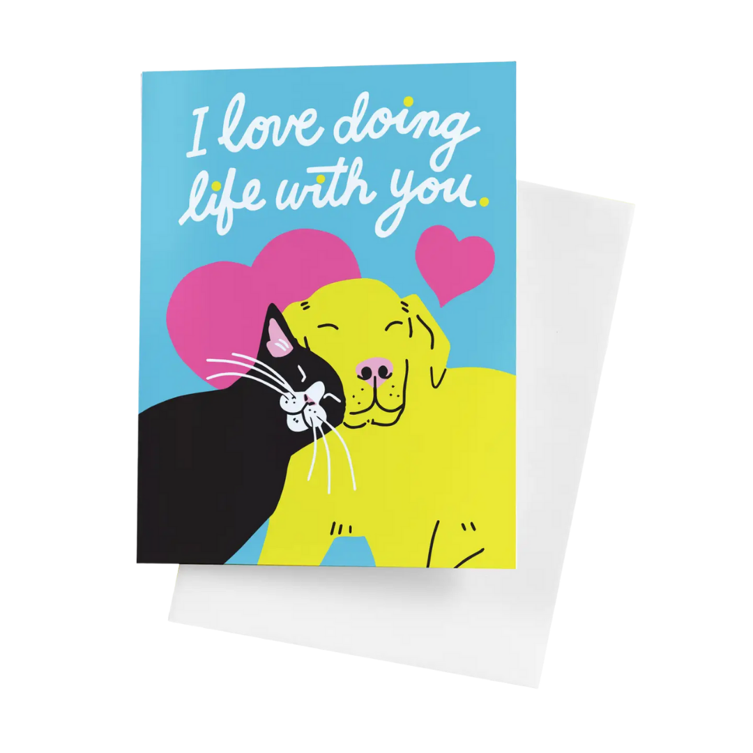 I Love Doing Life with You A2 Single Greeting Card