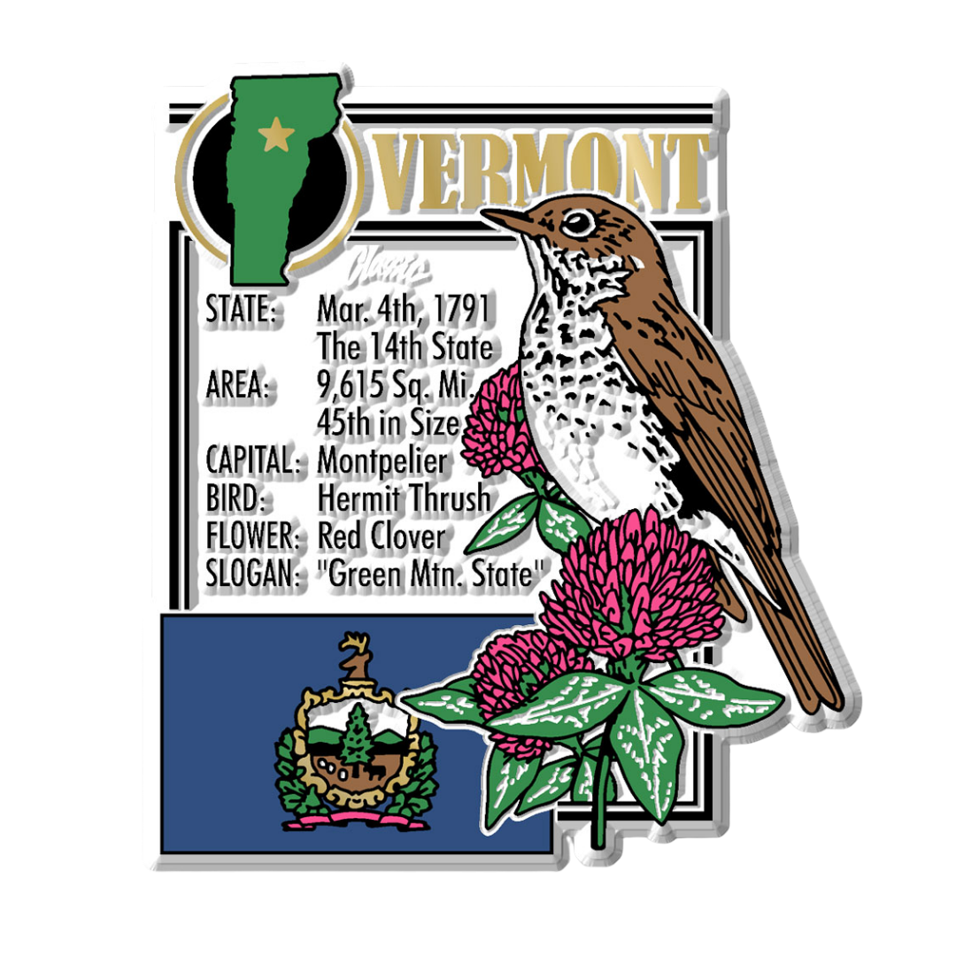 Vermont State Montage Magnet