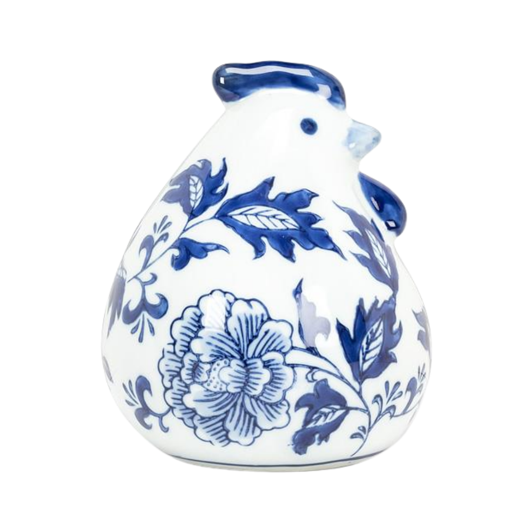 Blue & White Medium Chicken with Crest