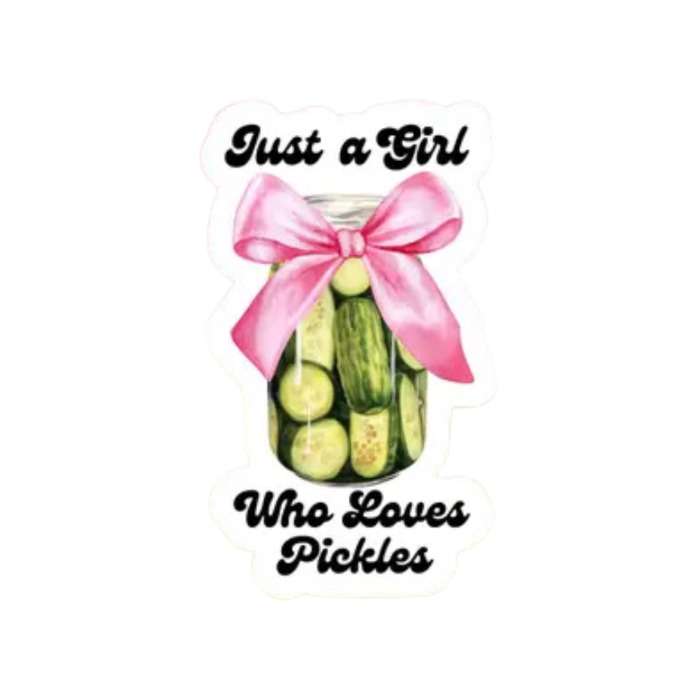 Just A Girl Who Loves Pickles Sticker
