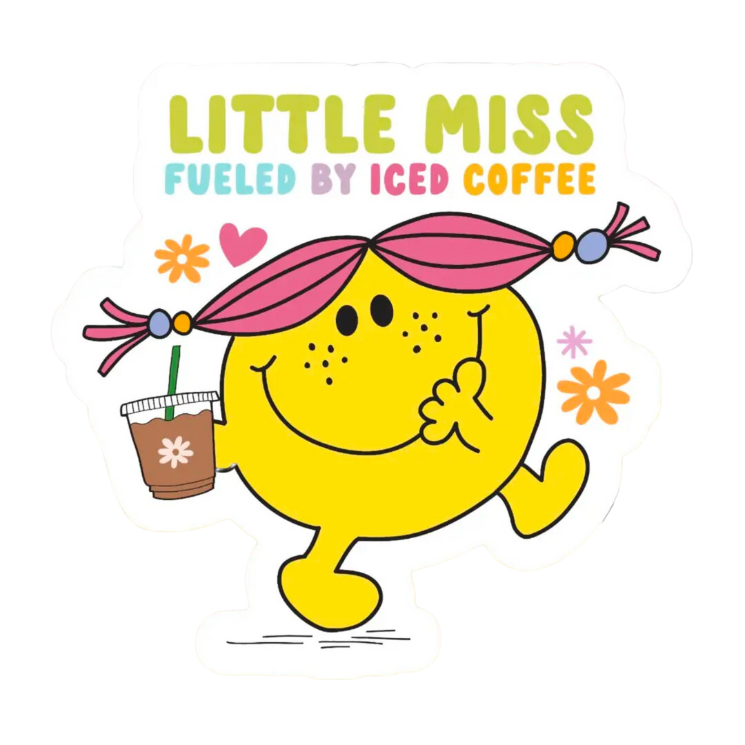Little Miss Fueled By Iced Coffee Sticker