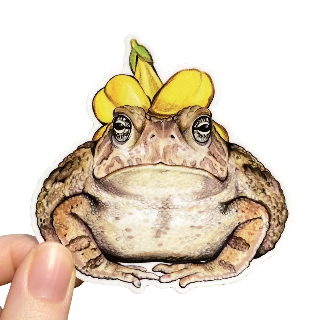 Flower Hat Toad Vinyl Sticker
