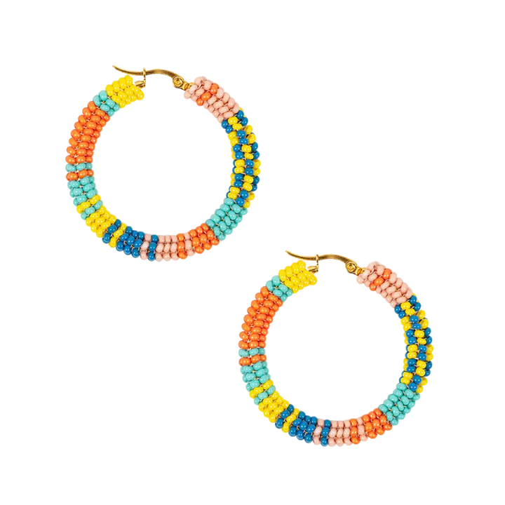 Patchwork Hoop Earrings