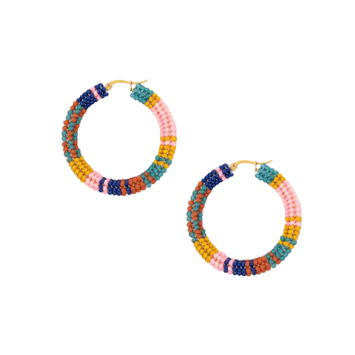 Patchwork Hoop Earrings