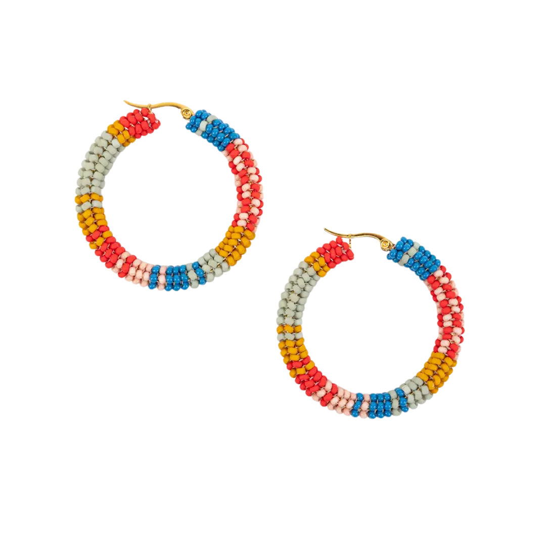 Patchwork Hoop Earrings