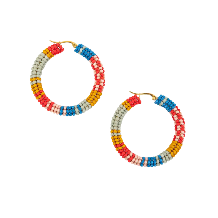 Patchwork Hoop Earrings