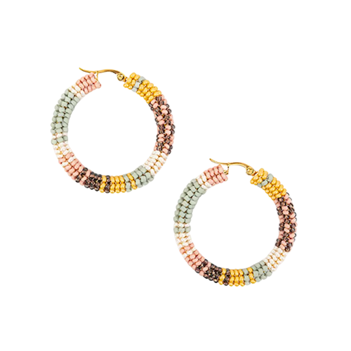 Patchwork Hoop Earrings