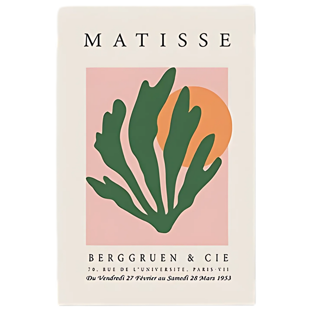 Pink Green Matisse Abstract Poster 18x24