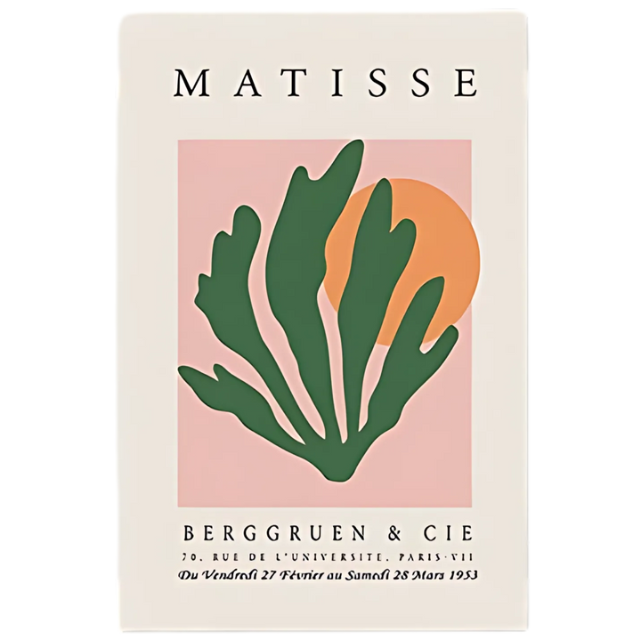 Pink Green Matisse Abstract Poster 18x24