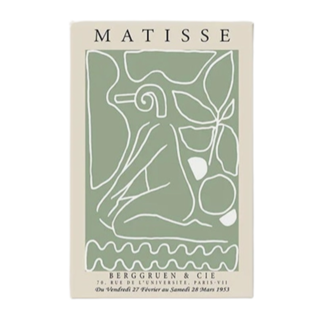 Sage Green Modern Wall Art Poster 18x24