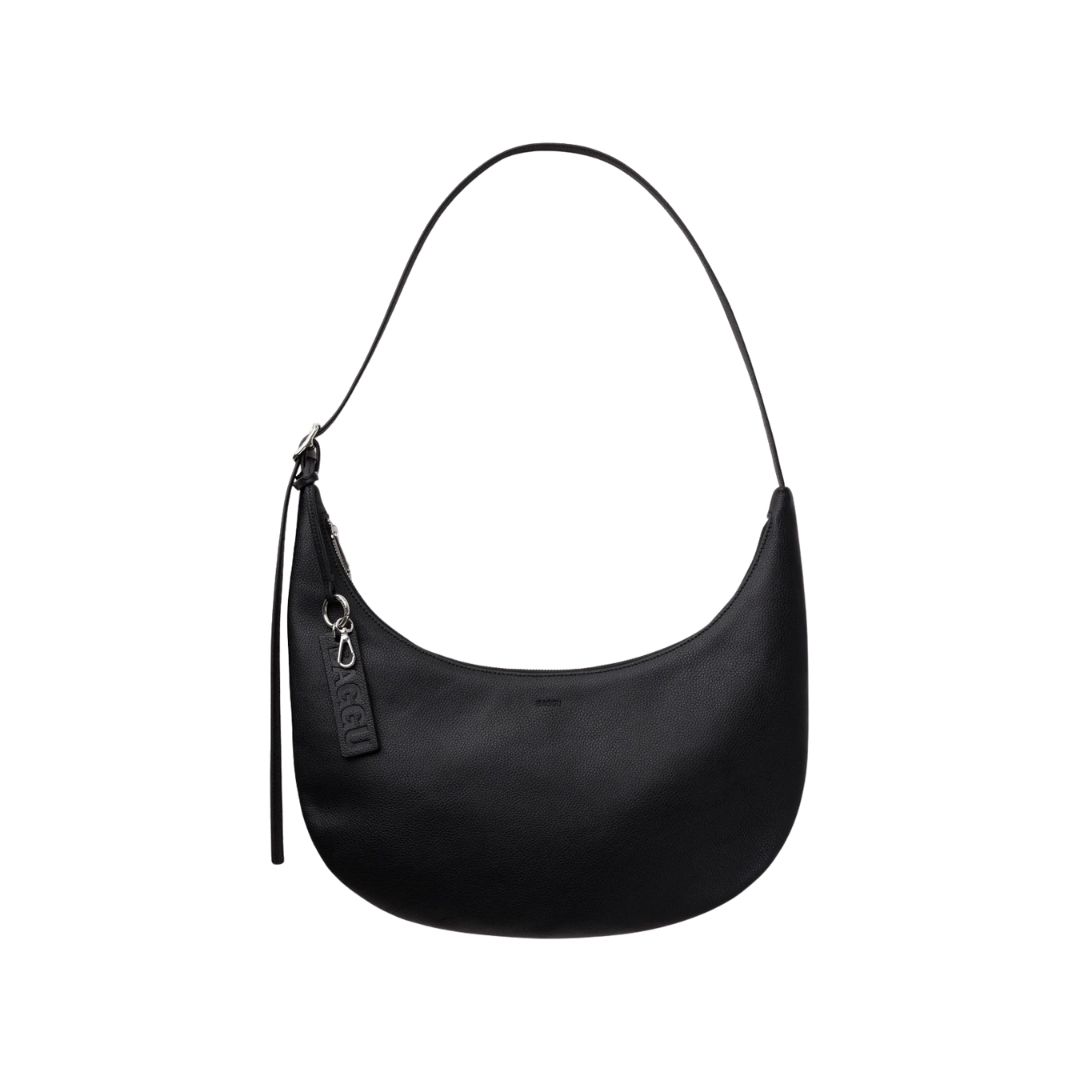 Medium Recycled Leather Flat Crescent