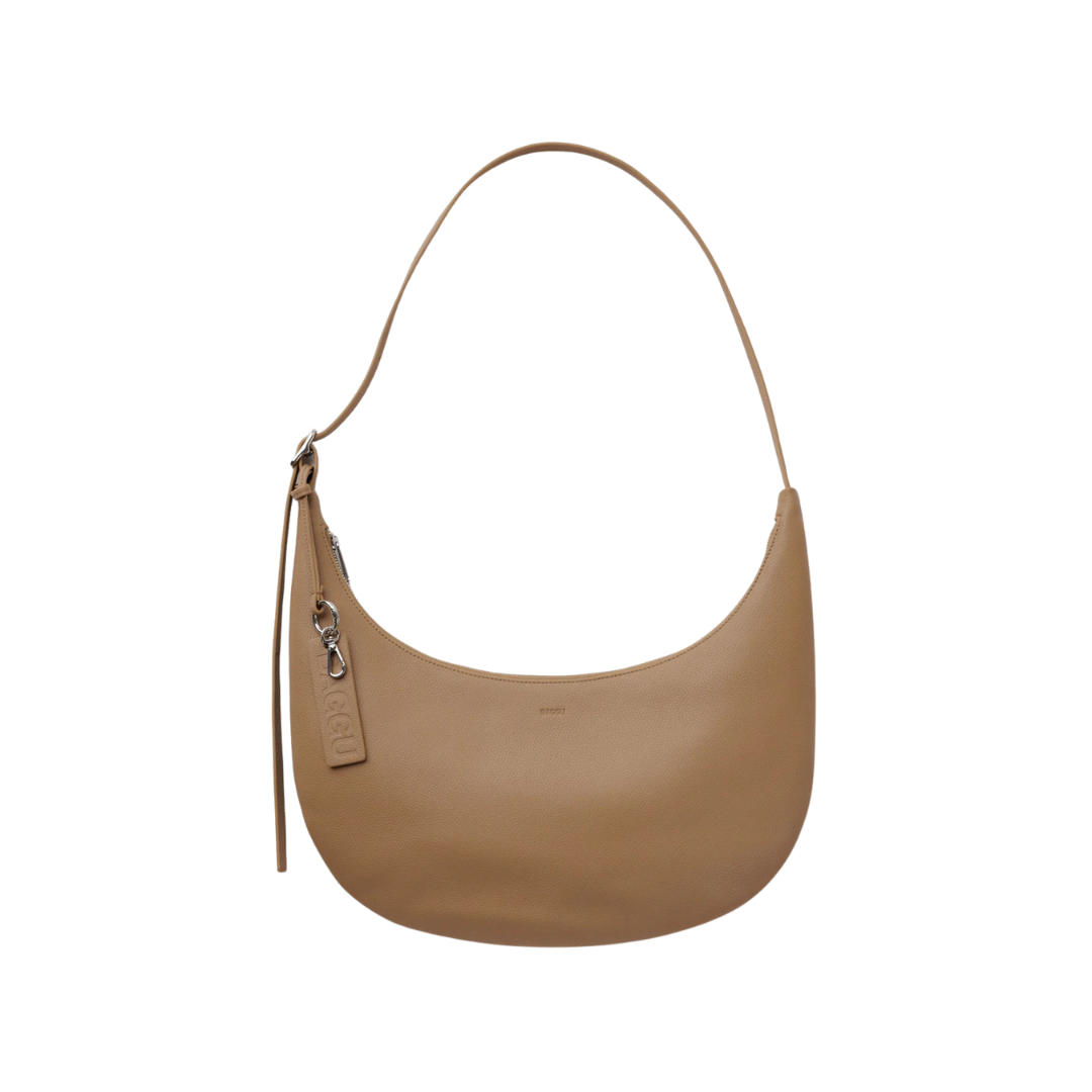 Medium Recycled Leather Flat Crescent