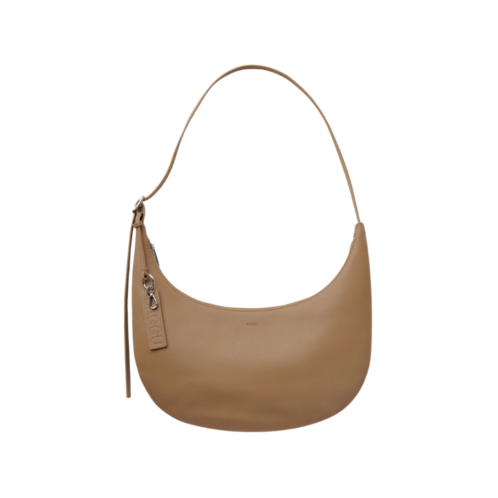 Medium Recycled Leather Flat Crescent