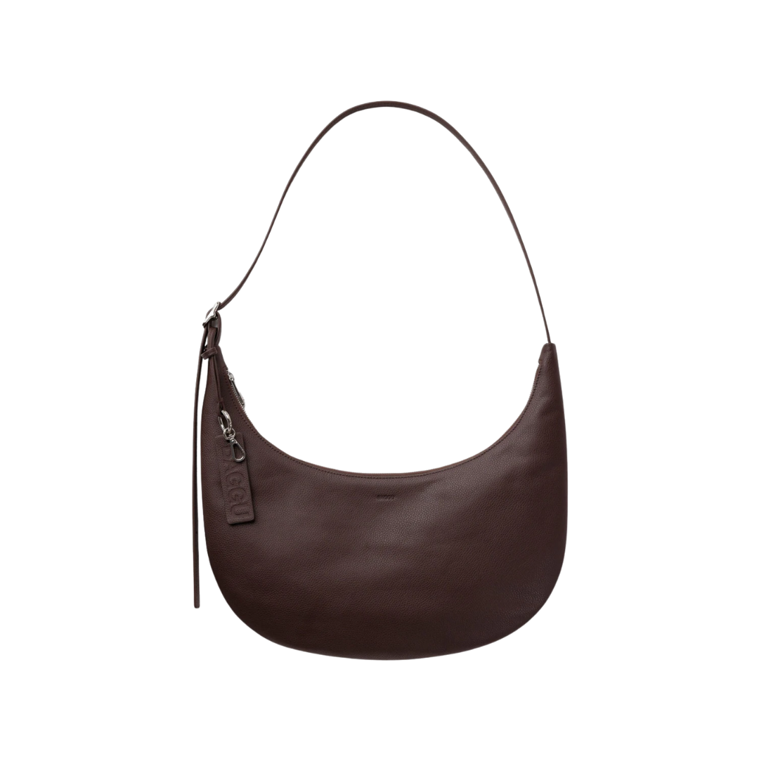 Medium Recycled Leather Flat Crescent